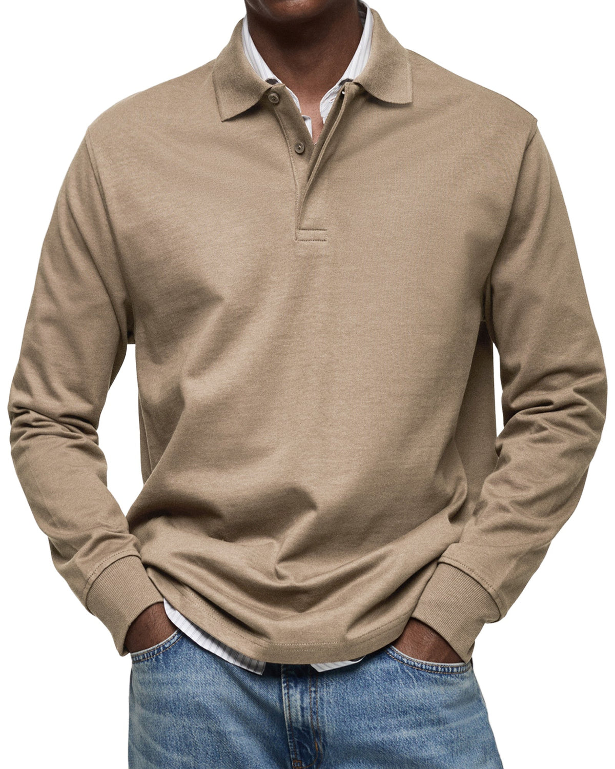 Darevo | Casual Long Sleeve Polo Shirt