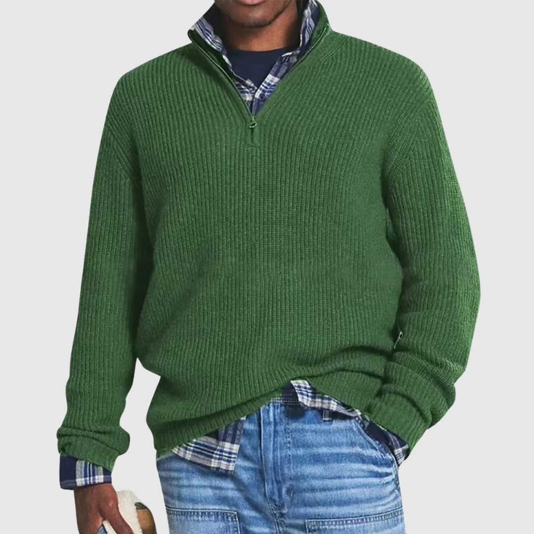 Louis | Modern Quarter-Zip Sweater
