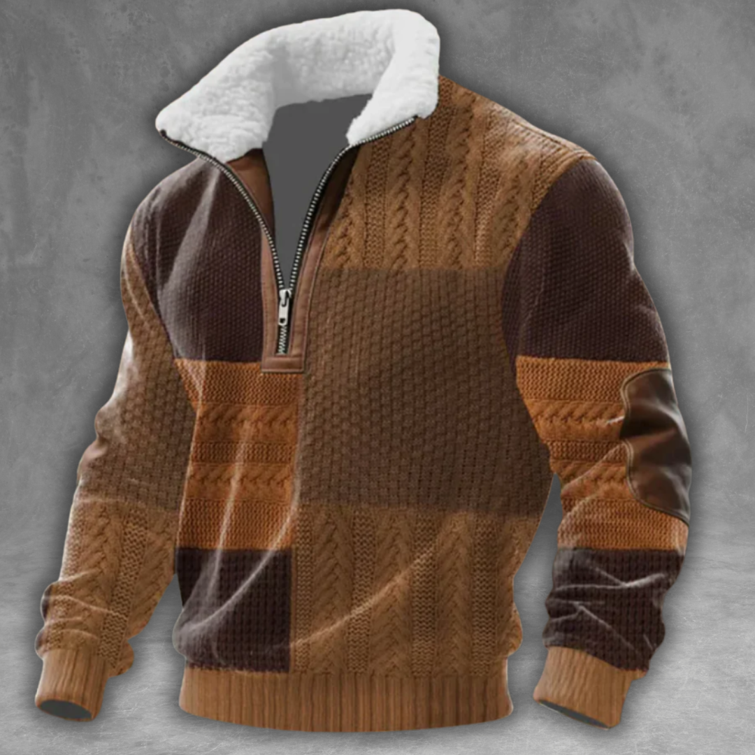 Alden | Fleece Pullover with Zippered Turtleneck