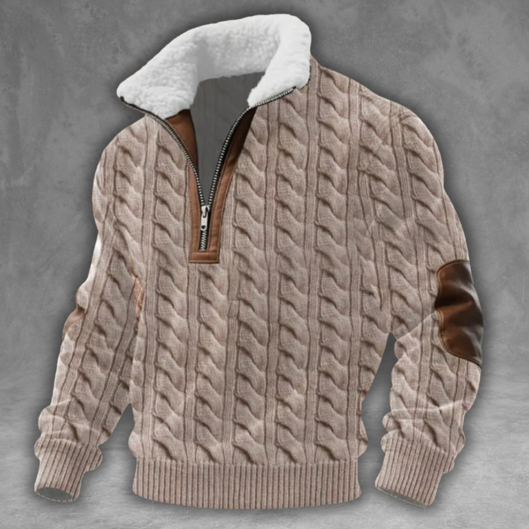 Alden | Fleece Pullover with Zippered Turtleneck