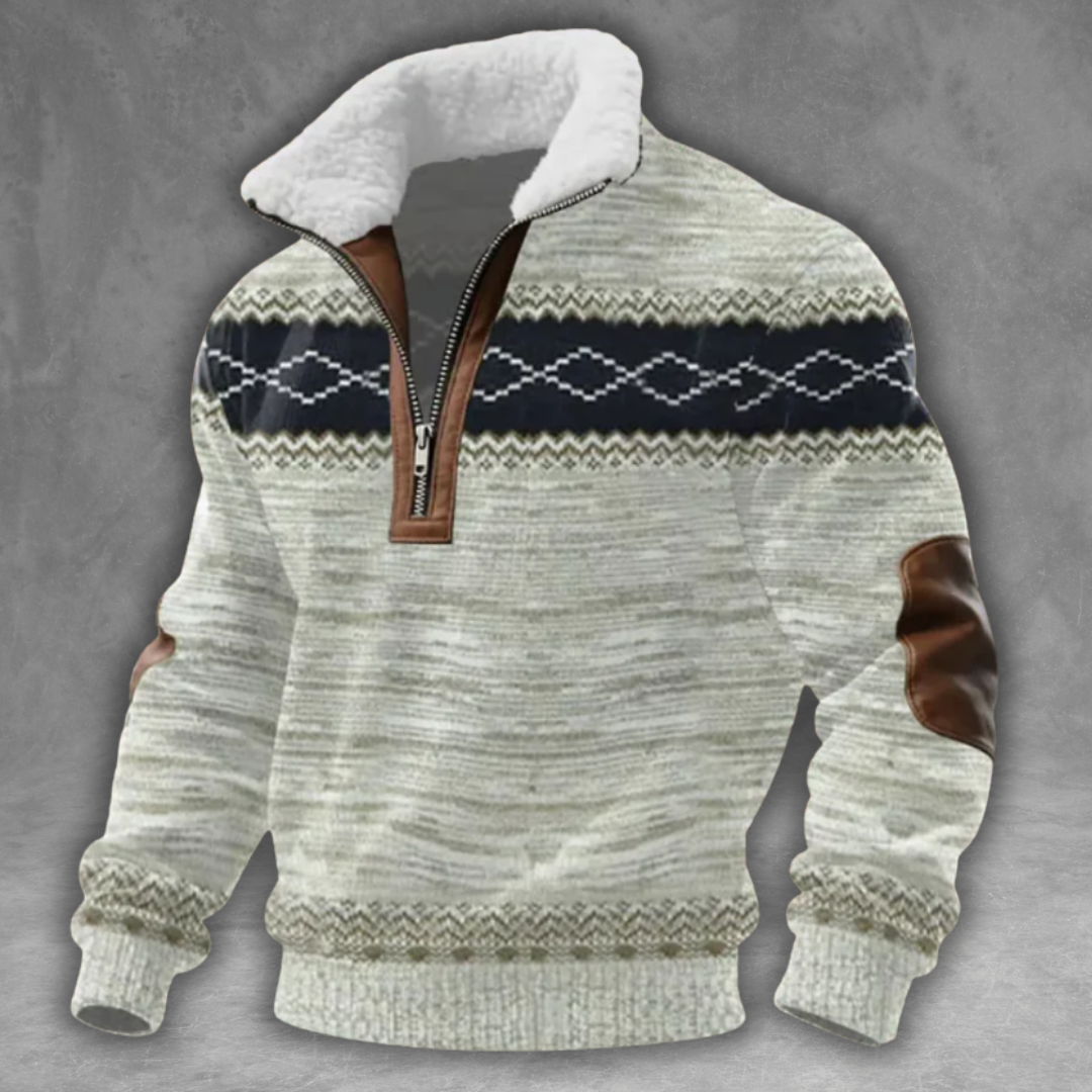 Alden | Fleece Pullover with Zippered Turtleneck
