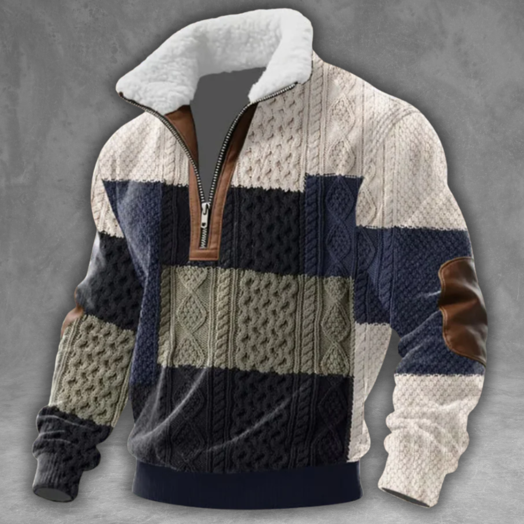 Alden | Fleece Pullover with Zippered Turtleneck