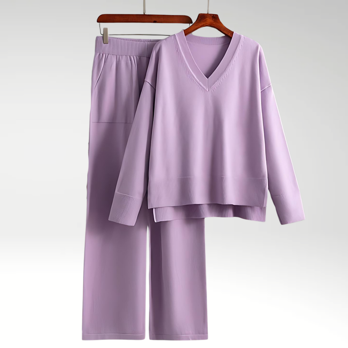 Darevo | Luxe V-Neck Two-Piece Set