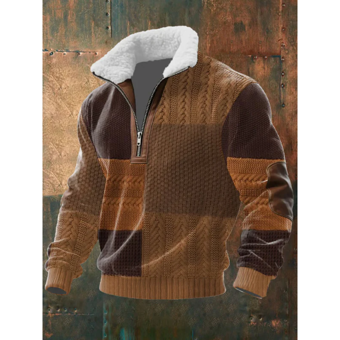 Darevo | Fleece Sweater with Zip and High Collar