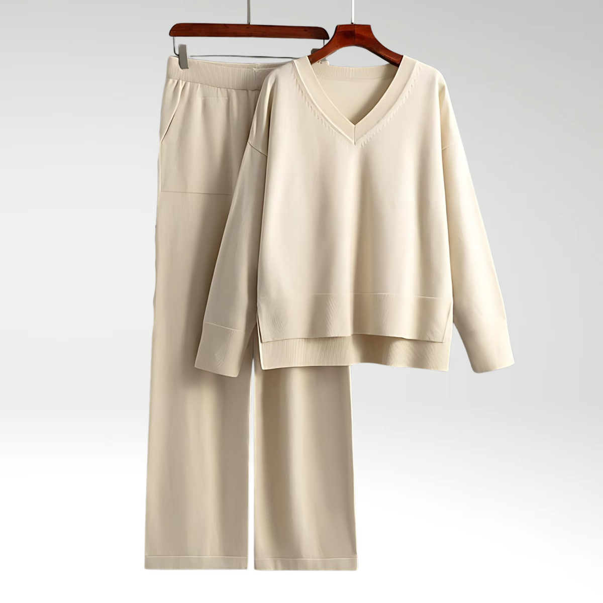 Darevo | Luxe V-Neck Two-Piece Set
