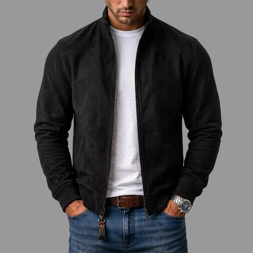 Darevo | Suede-Look Bomber Jacket