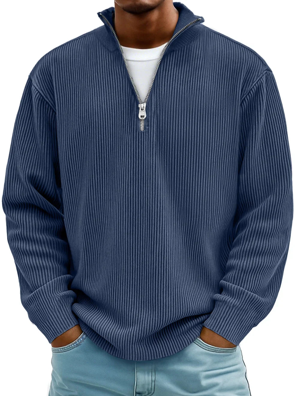 Darevo | Ribbed Zip Sweater