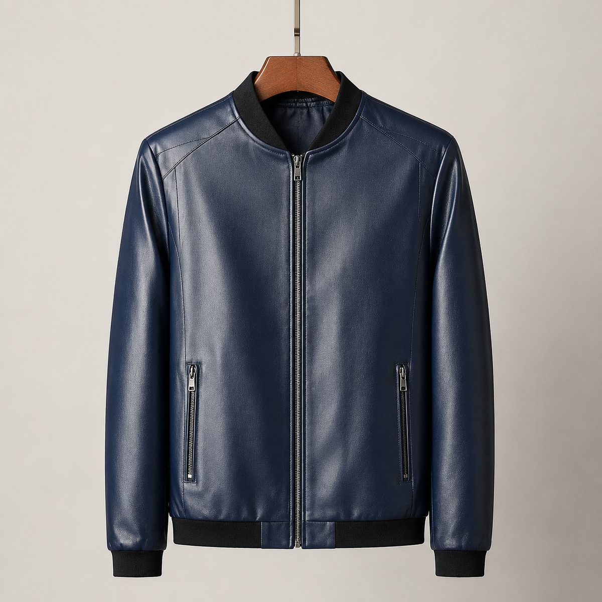 Darevo | Leather Bomber Jacket