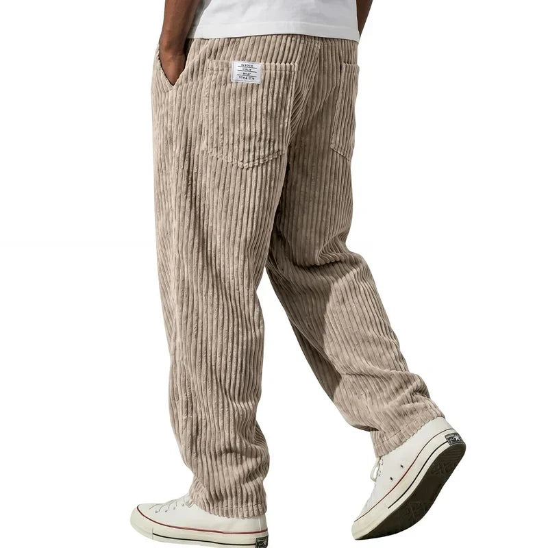 Darevo | Corduroy Pants with Elastic Waistband