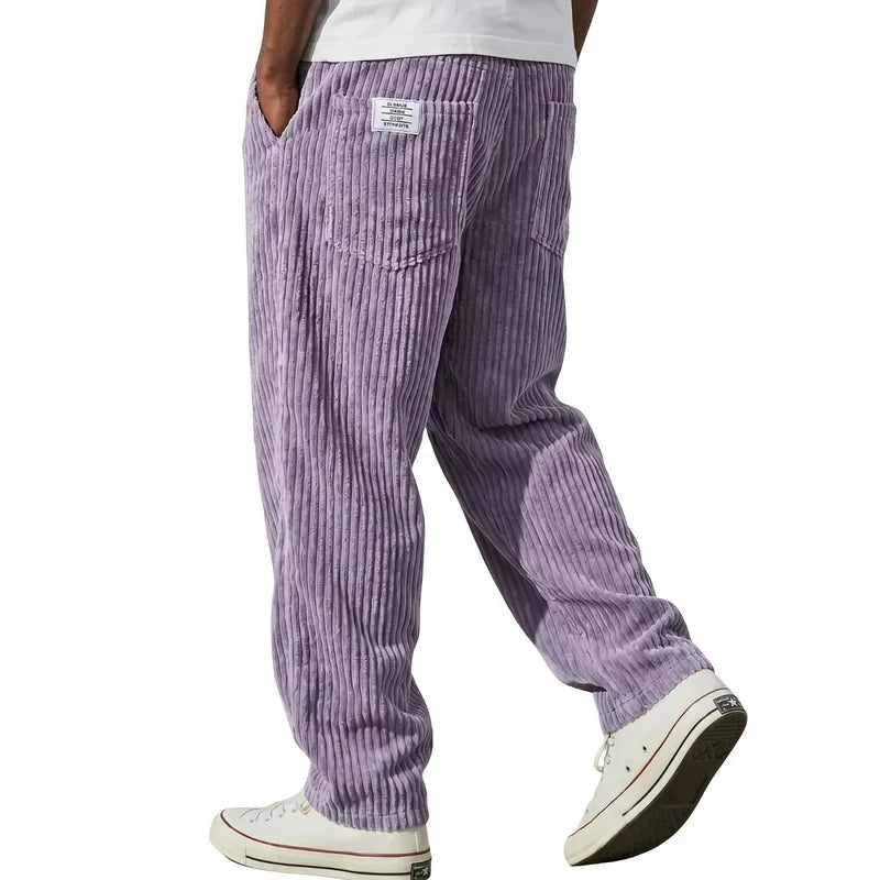 Darevo | Corduroy Pants with Elastic Waistband