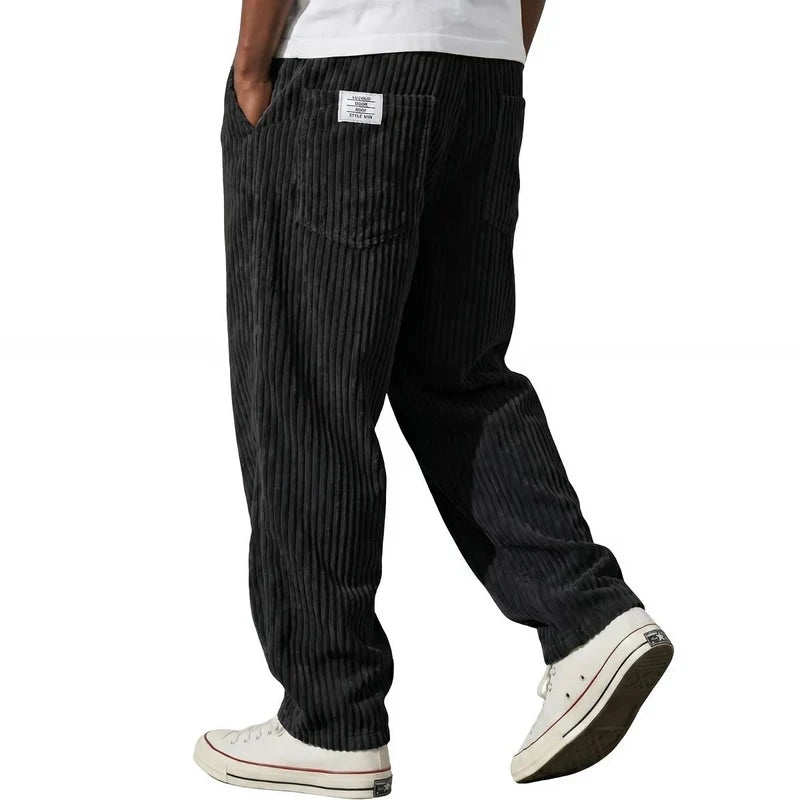 Darevo | Corduroy Pants with Elastic Waistband