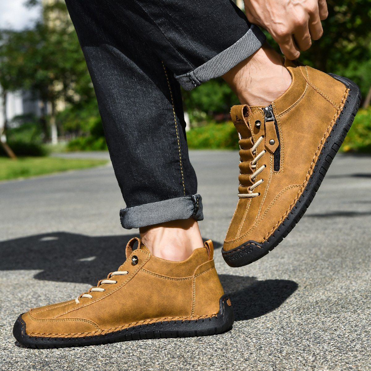Barrett | Nubuck Shoes with Zipper for Men