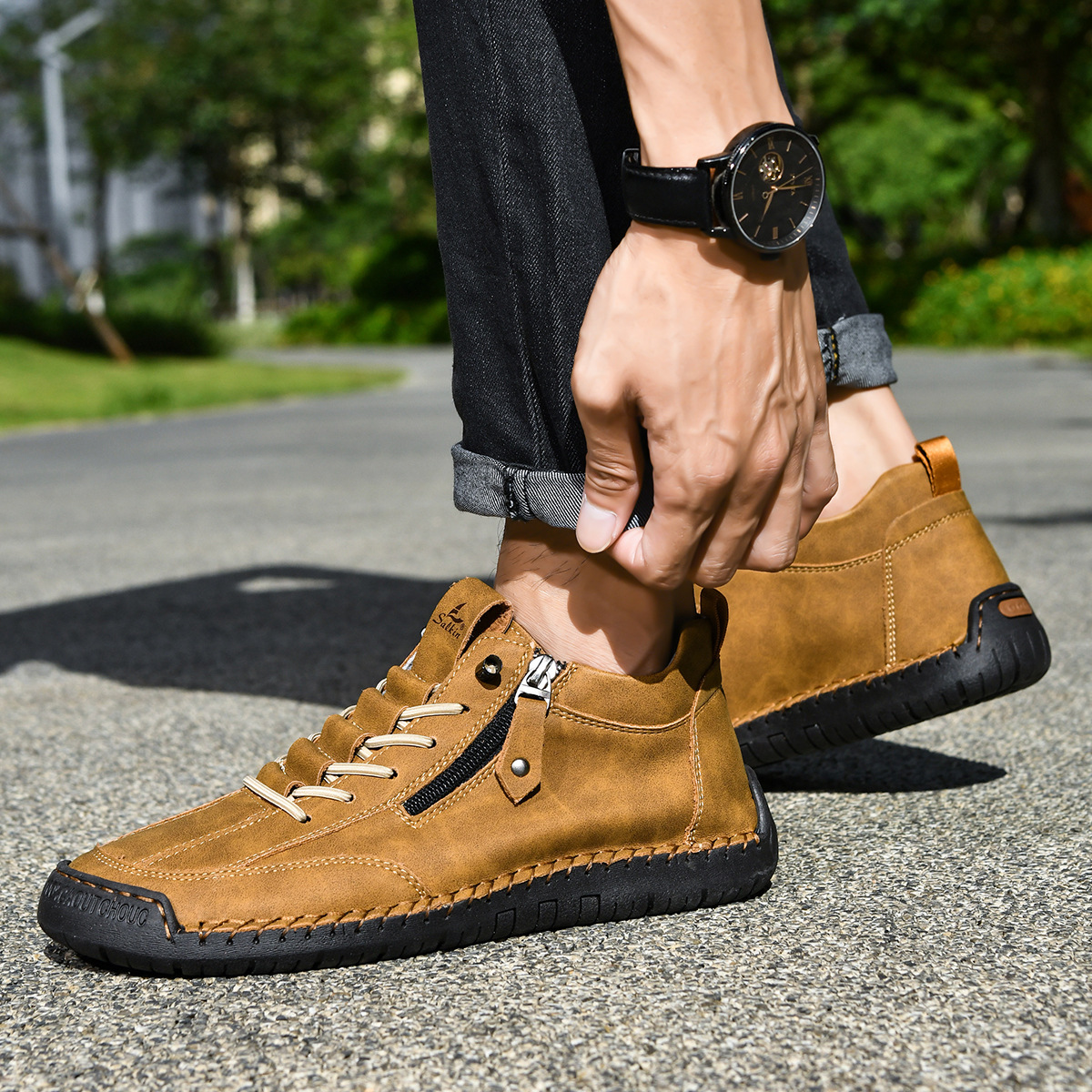 Barrett | Nubuck Shoes with Zipper for Men