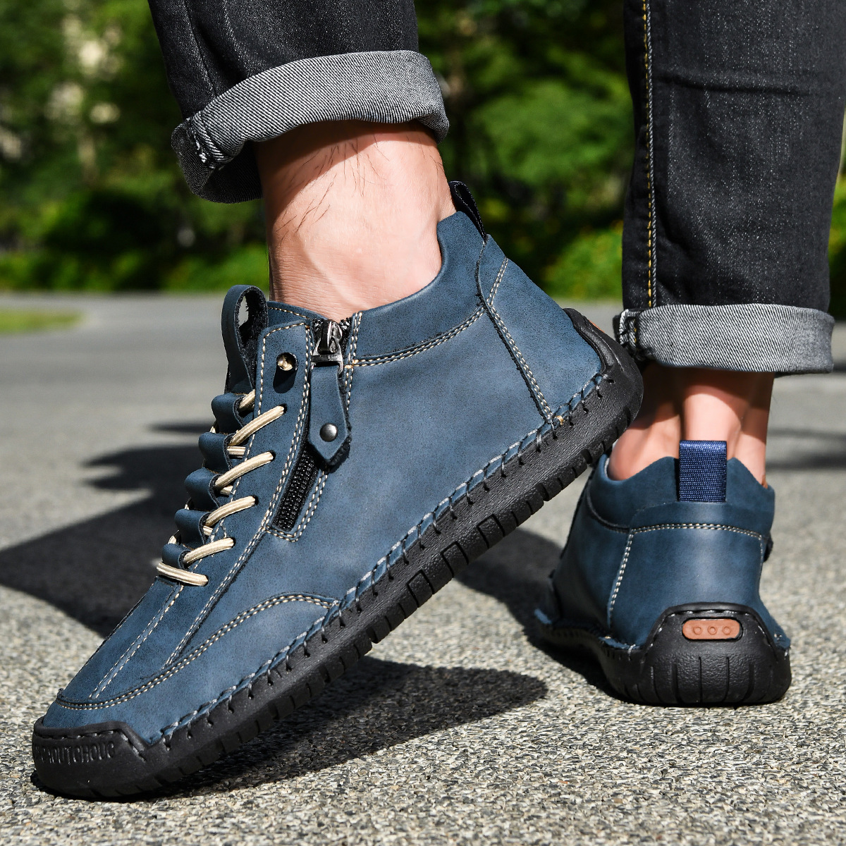 Barrett | Nubuck Shoes with Zipper for Men