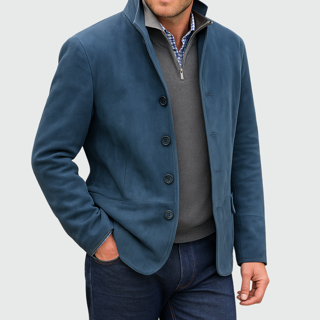 Darevo | Classic Suede Jacket with Buttons