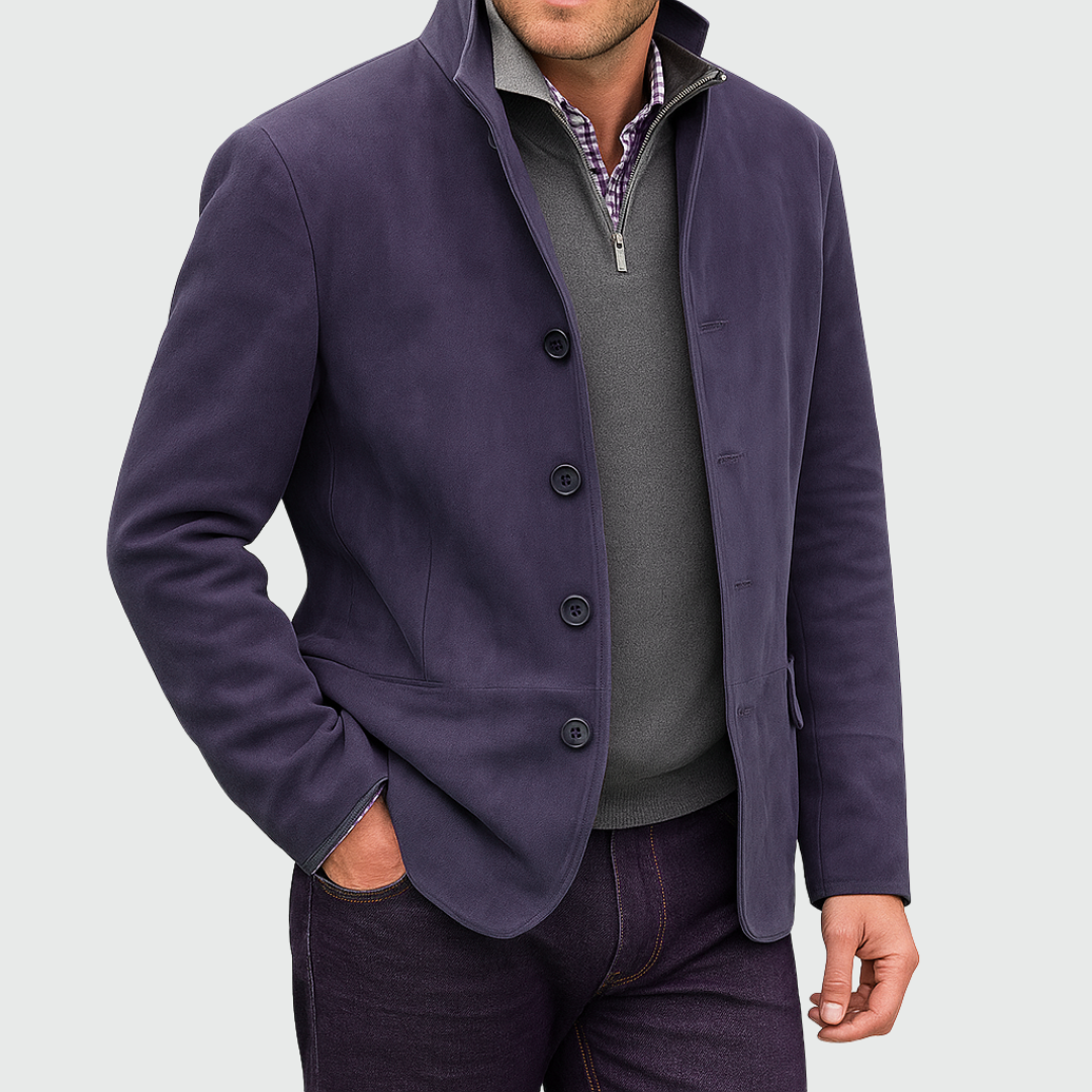 Darevo | Classic Suede Jacket with Buttons