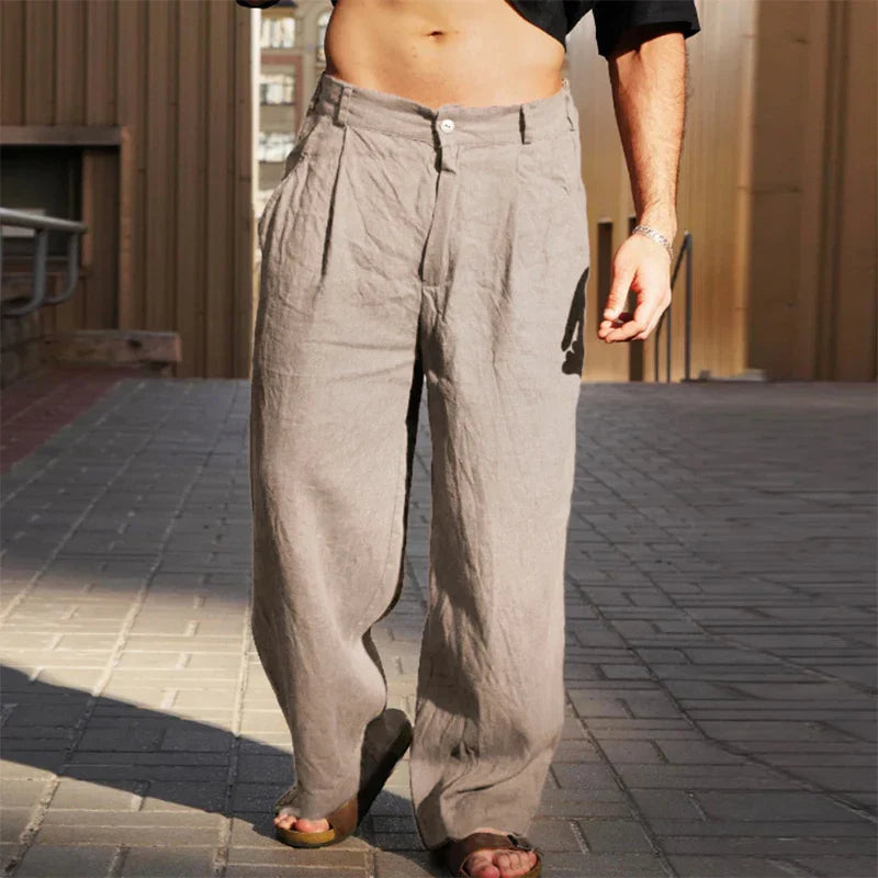 Jonathan | Wide Linen Pants