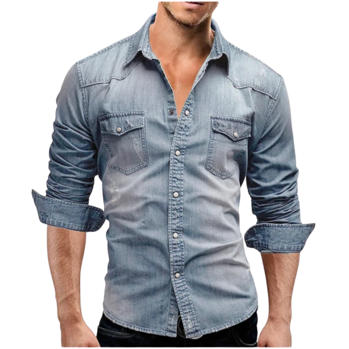 Darevo | Modern Style Denim Shirt