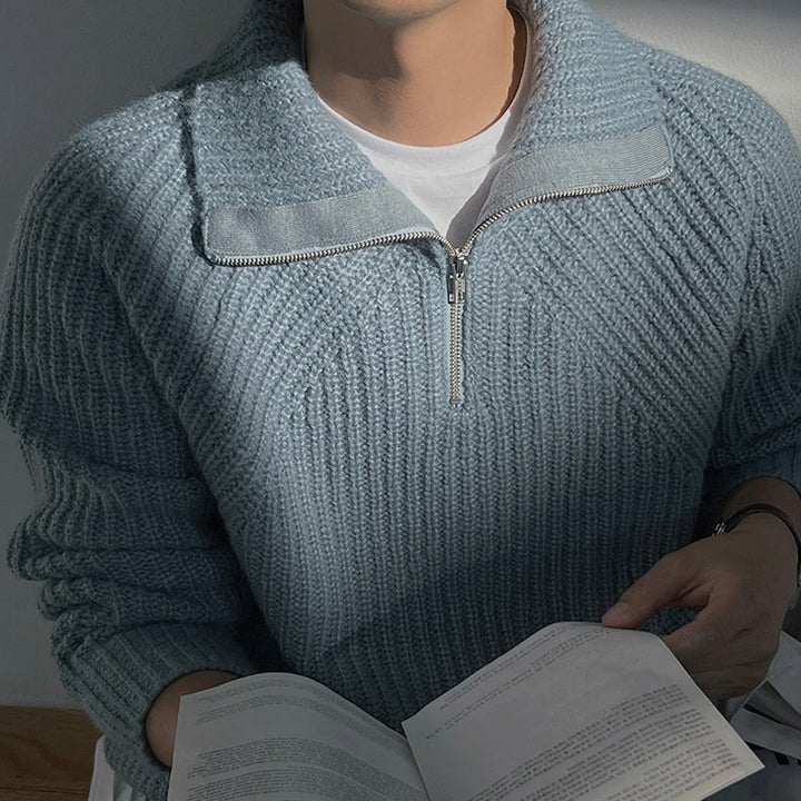 Darevo | Quarter-Zip Azure Pullover