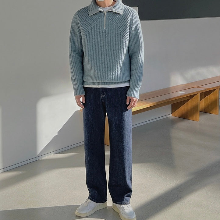 Darevo | Quarter-Zip Azure Pullover