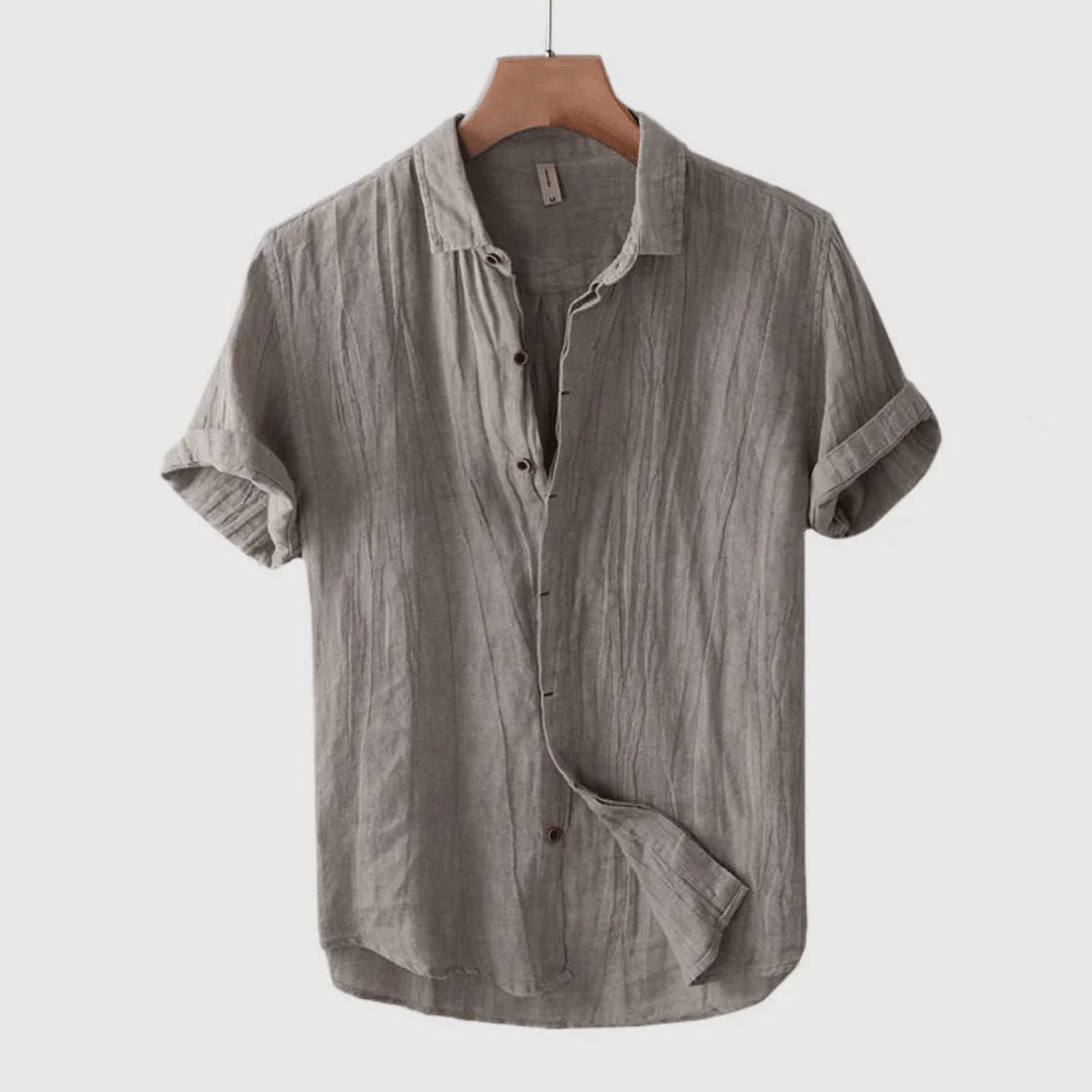 Darevo | Elegant Short Sleeve Button-Up Shirt