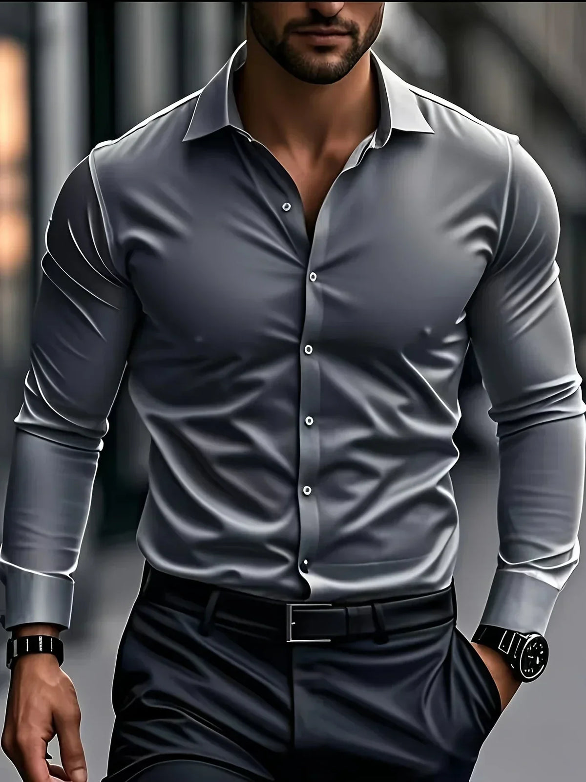 Darevo | Elegant Long Sleeve Button-Up Shirt