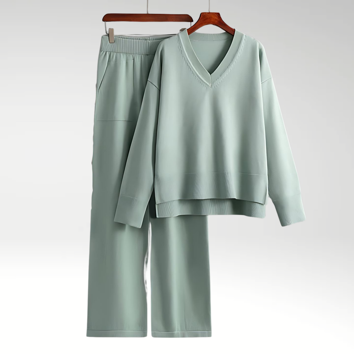 Darevo | Luxe V-Neck Two-Piece Set