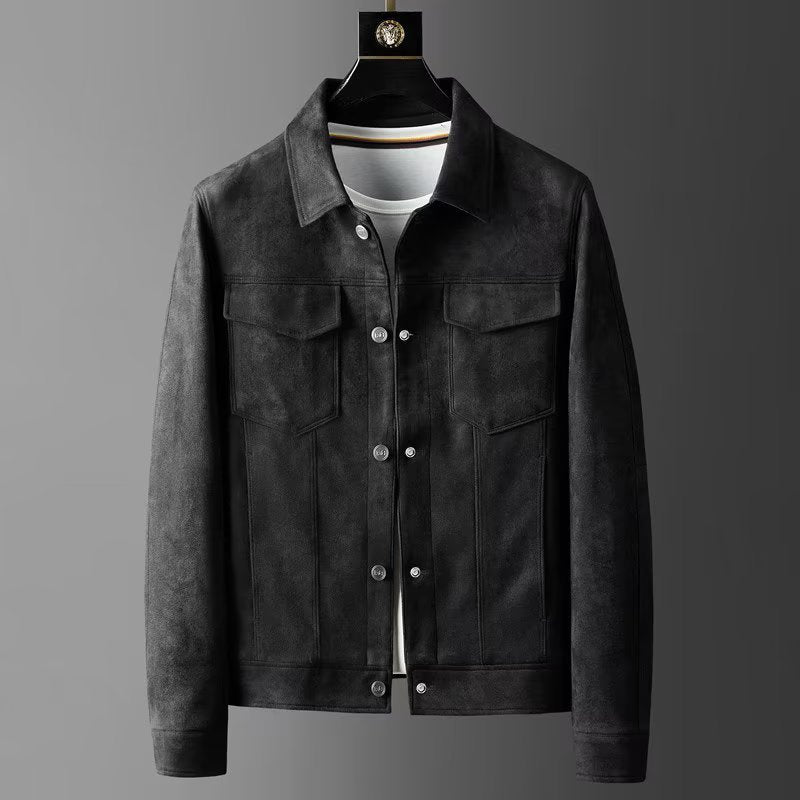 Darevo | Faux Suede Jacket with Front Pockets