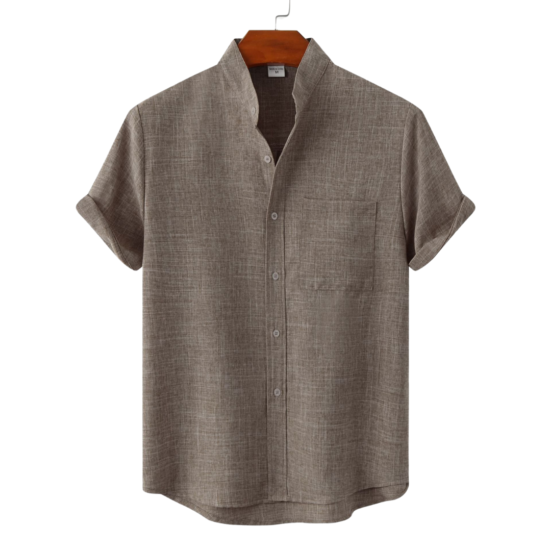 Darevo | Solid Cotton Shirt with Buttons.