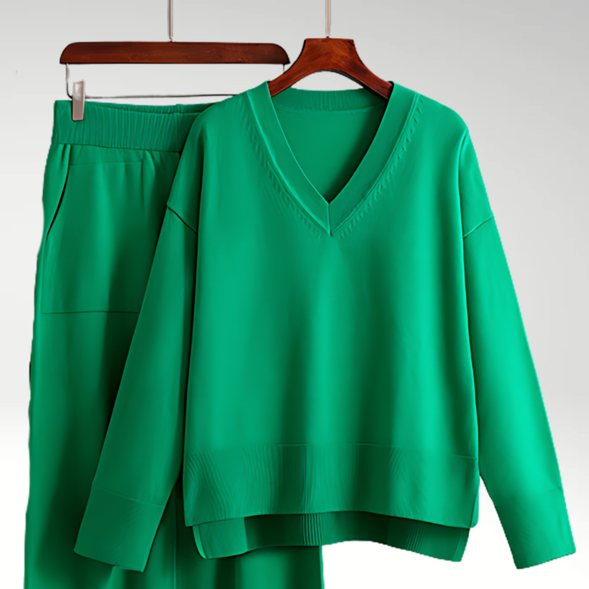 Darevo | Luxe V-Neck Two-Piece Set
