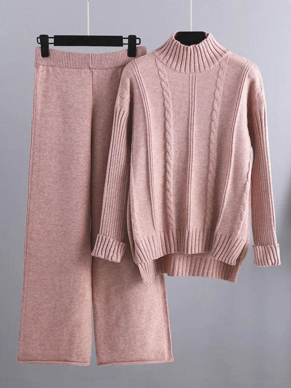 Darevo | Complete Two-Piece Cable Knit Lounge Set