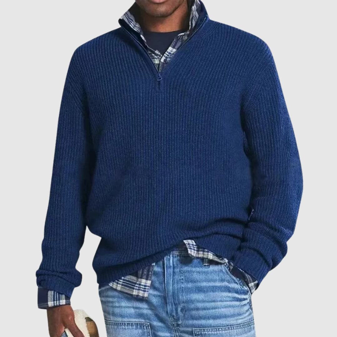 Louis | Modern Quarter-Zip Sweater