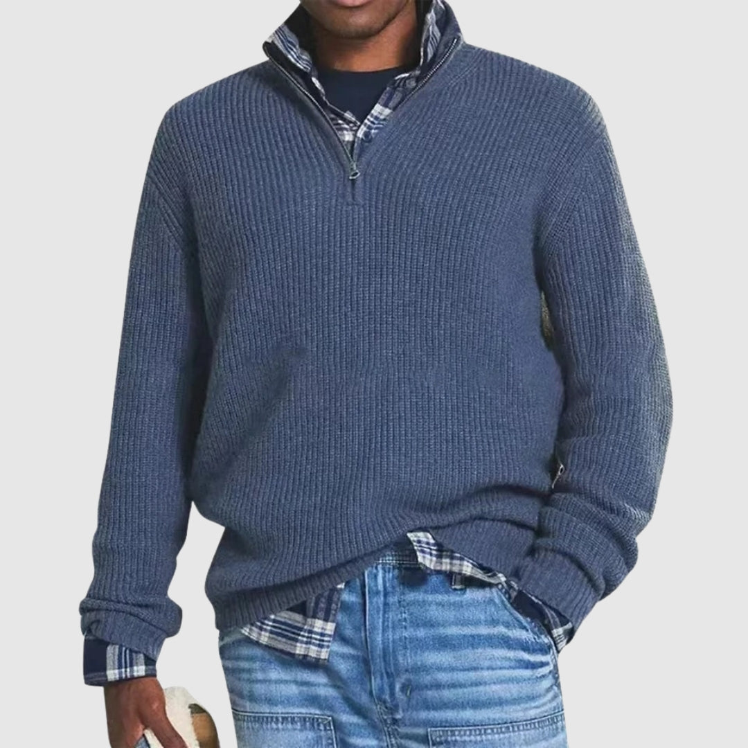 Louis | Modern Quarter-Zip Sweater