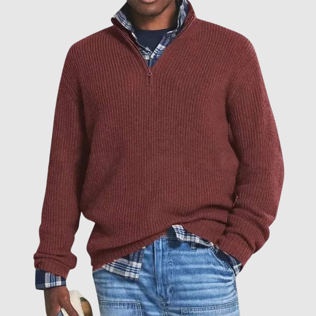 Louis | Modern Quarter-Zip Sweater