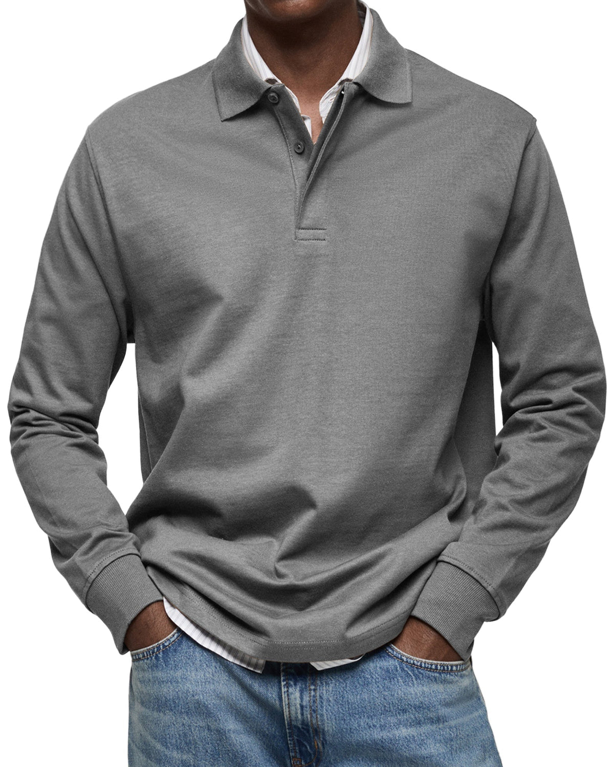 Darevo | Casual Long Sleeve Polo Shirt