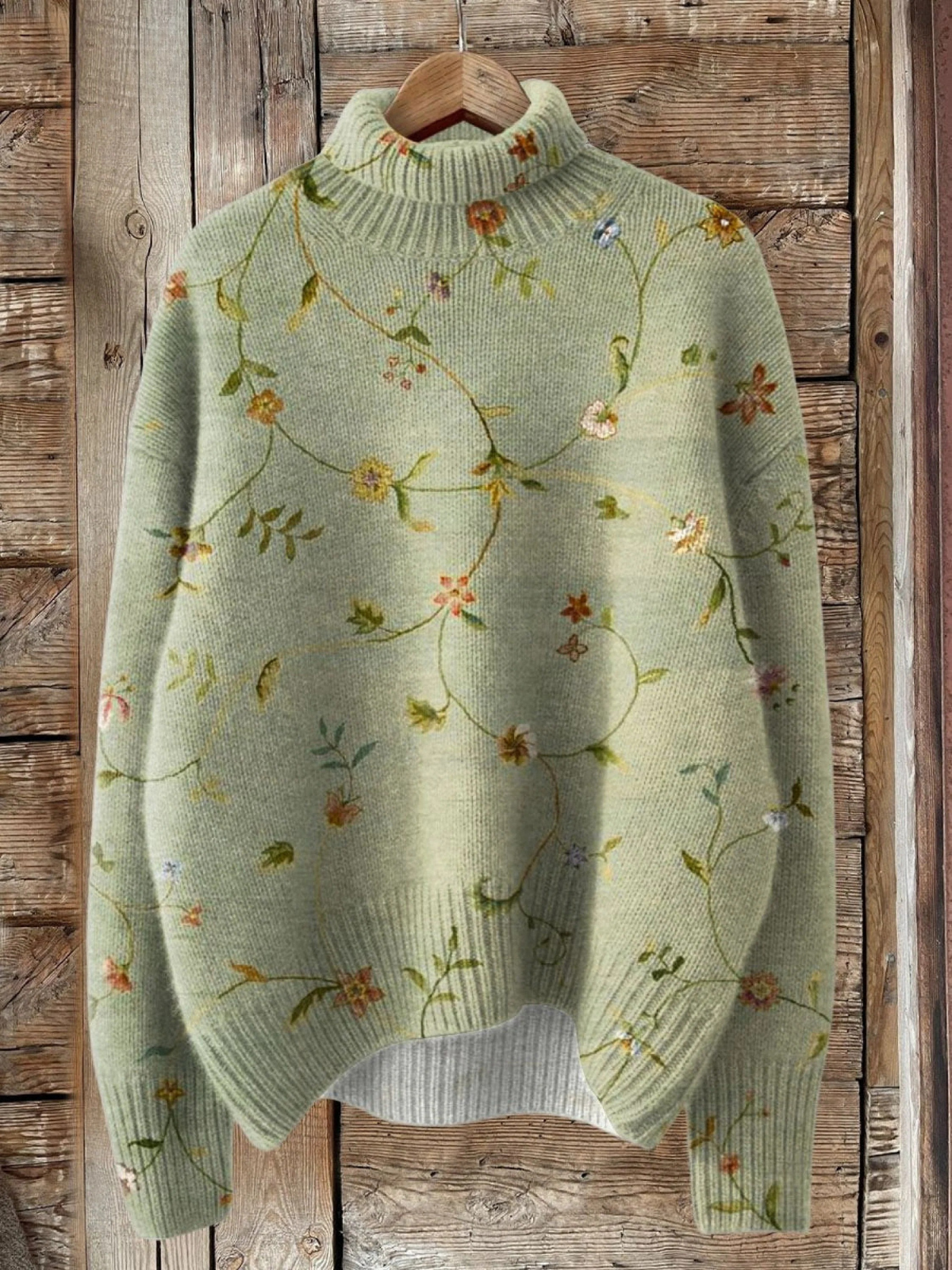 Camila | Vintage Beautiful Flowers Art Print Knitted Sweater