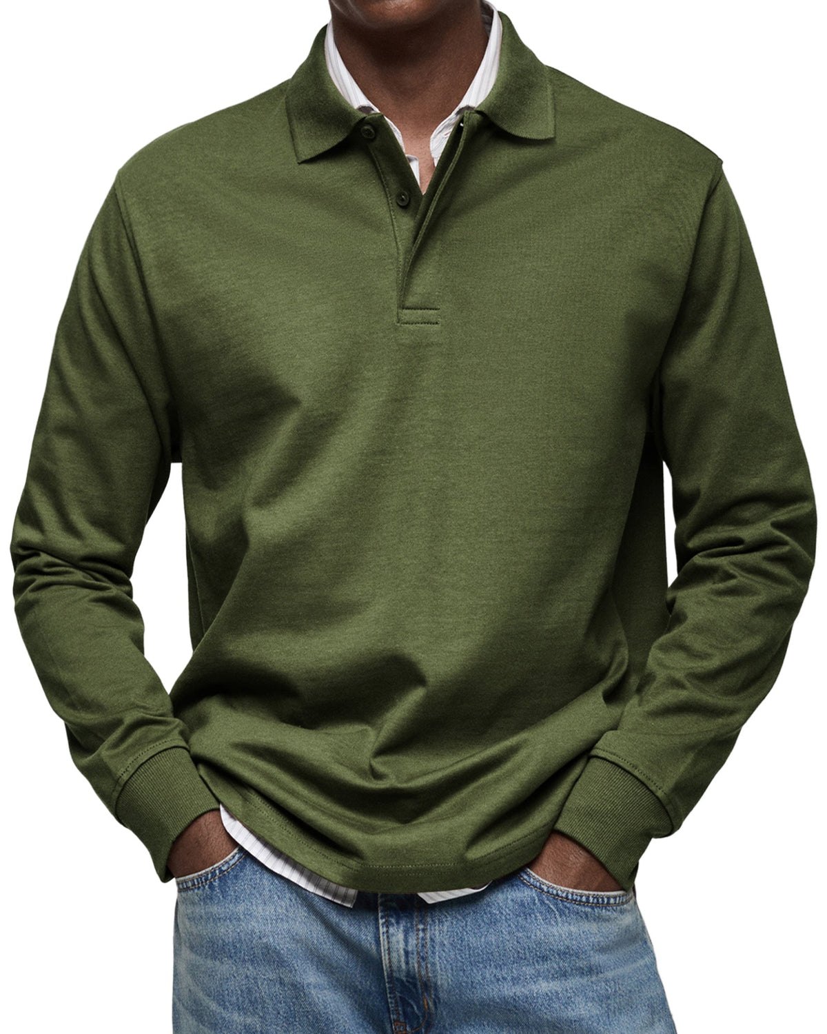 Darevo | Casual Long Sleeve Polo Shirt