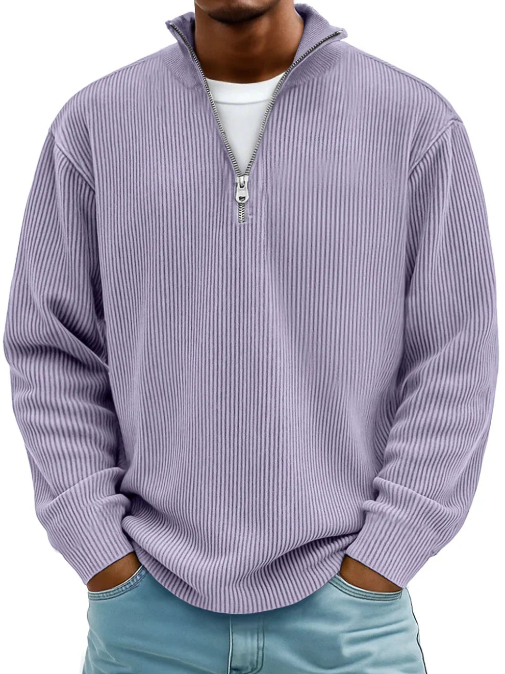 Darevo | Ribbed Zip Sweater