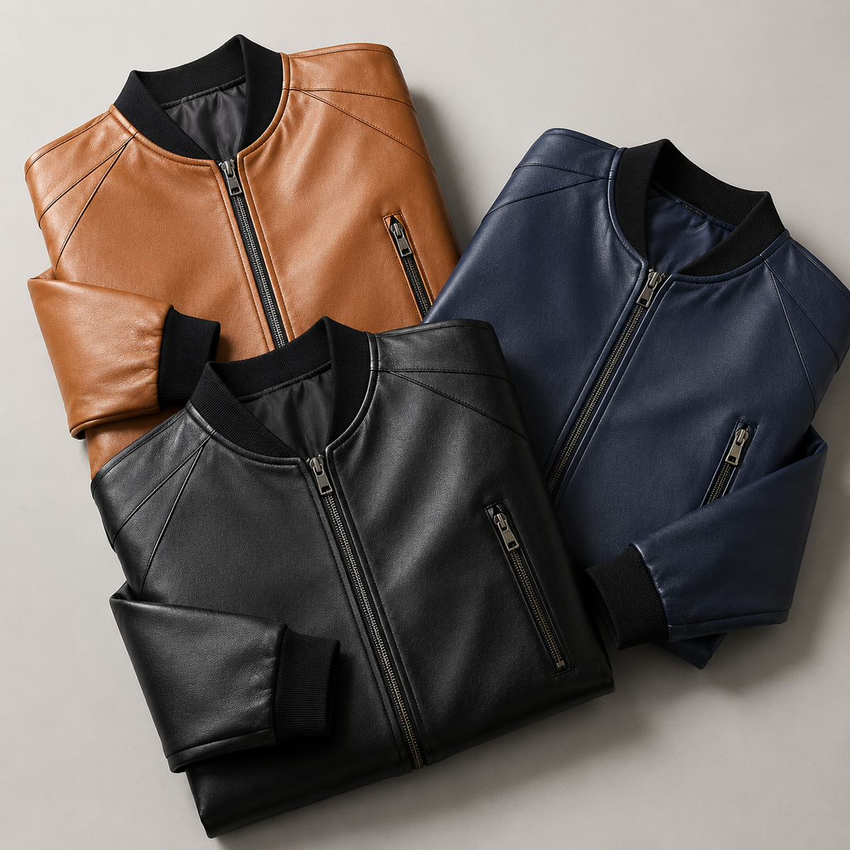 Darevo | Leather Bomber Jacket