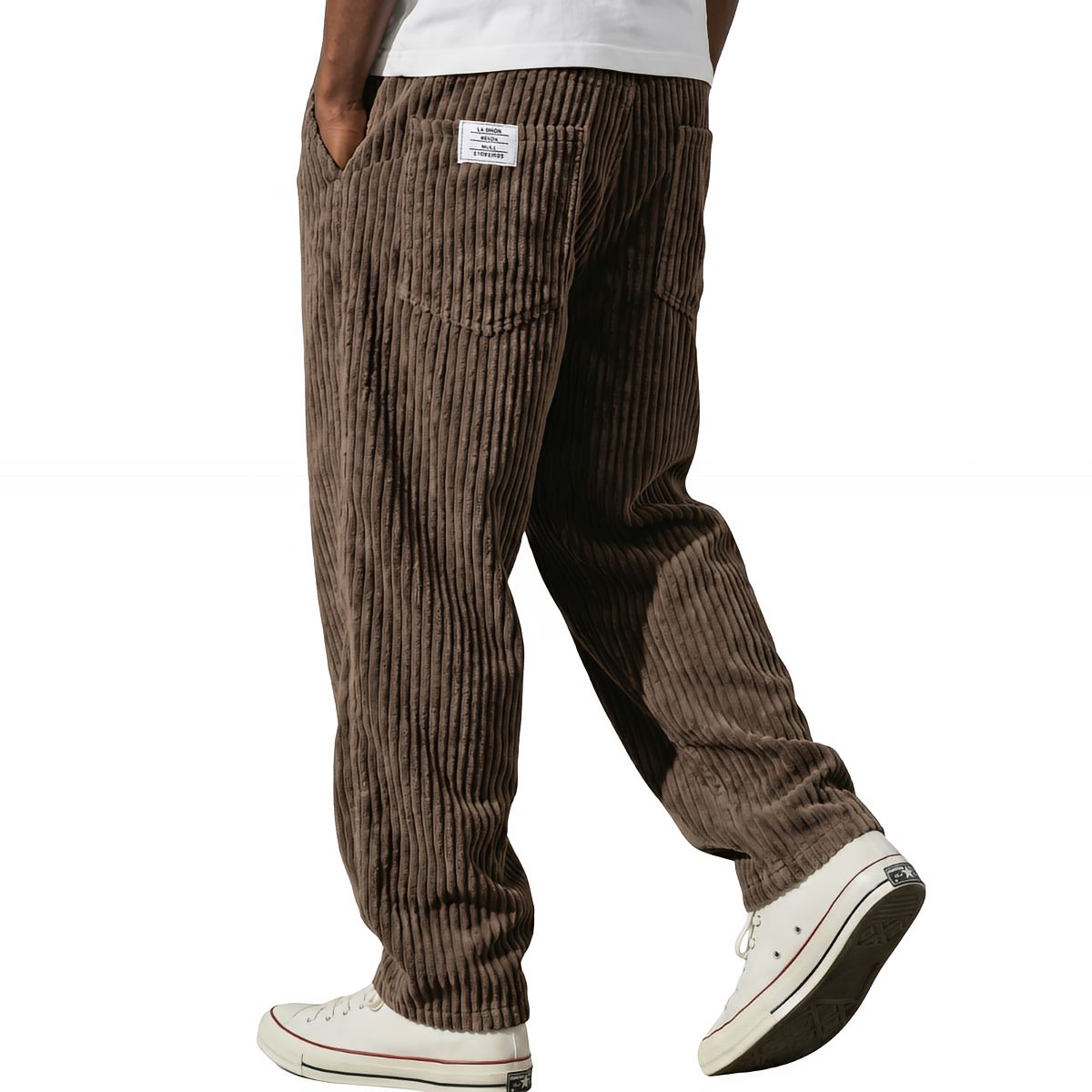 Darevo | Men's Corduroy Pants with Elastic Waistband