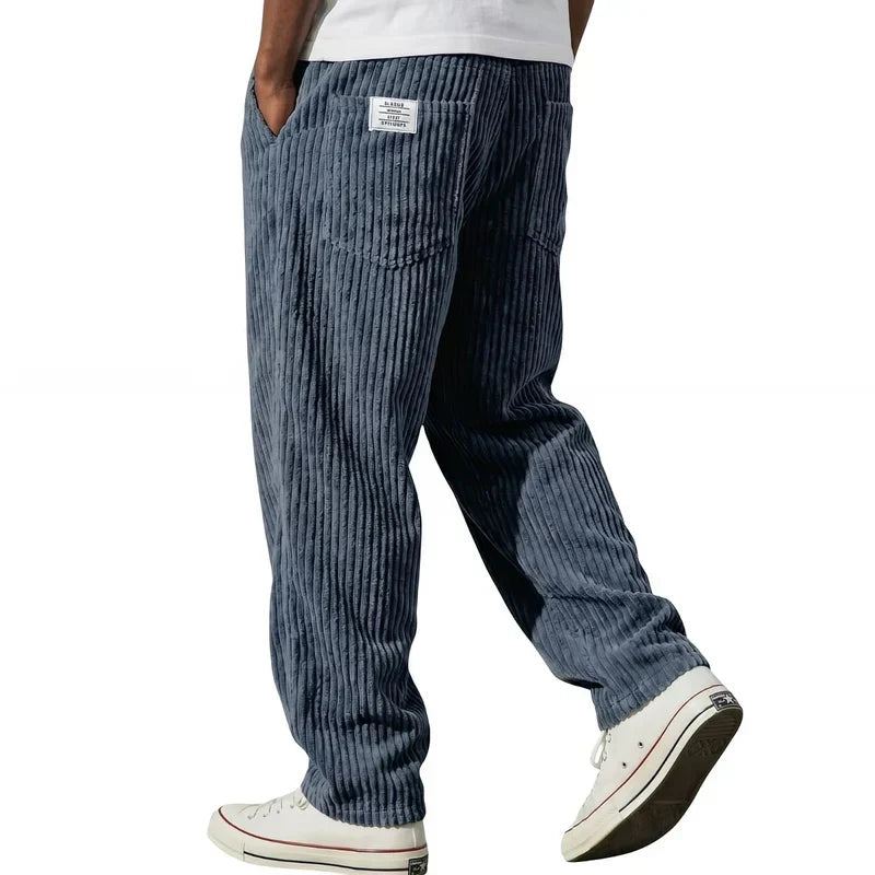Darevo | Corduroy Pants with Elastic Waistband
