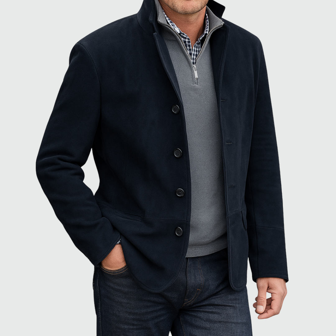 Darevo | Classic Suede Jacket with Buttons