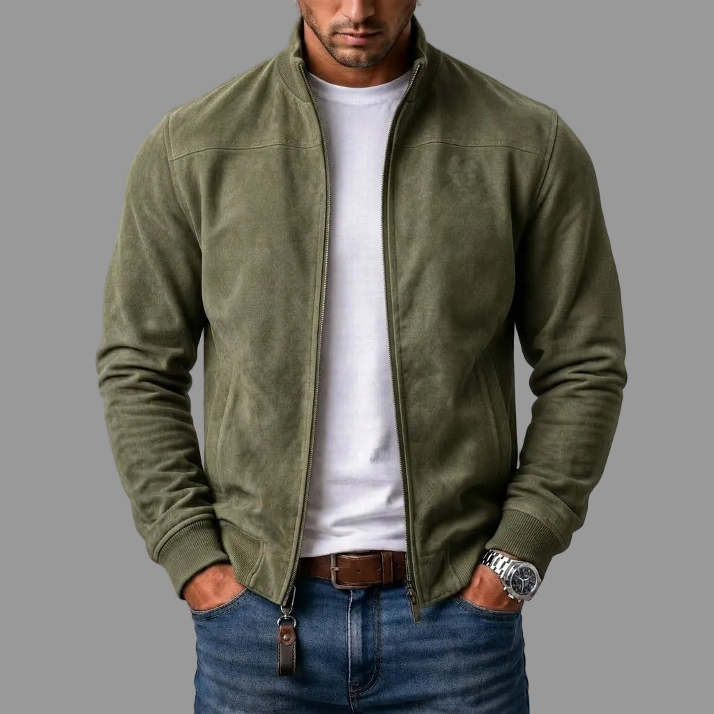 Darevo | Suede-Look Bomber Jacket