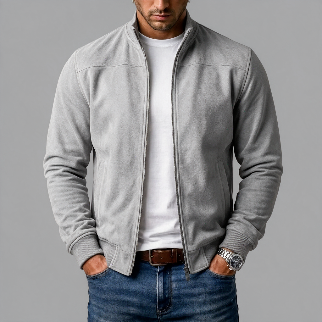 Darevo | Suede-Look Bomber Jacket