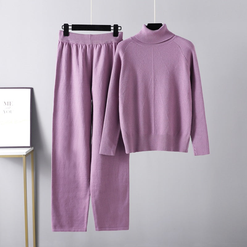 Darevo | Complete Two-Piece Cable Knit Lounge Set