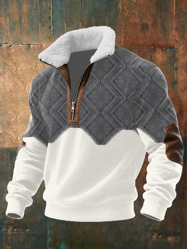 Darevo | Fleece Sweater with Zip and High Collar