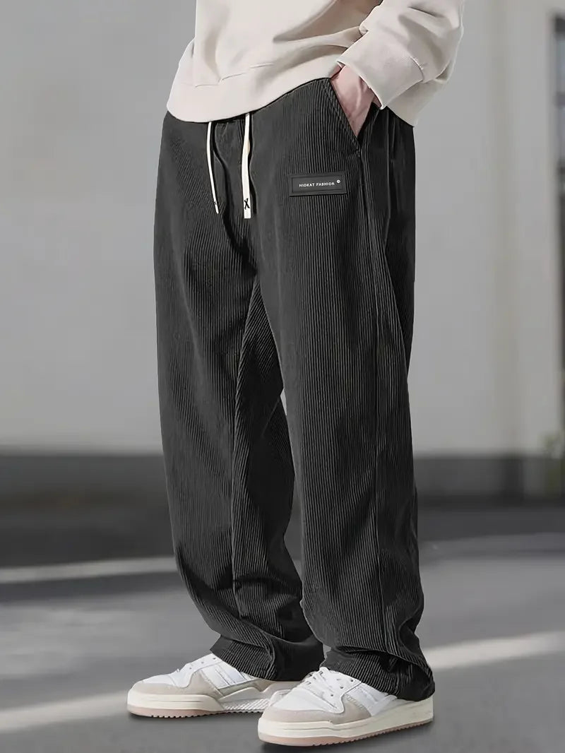Darevo | Casual Wide-Fit Corduroy Pants