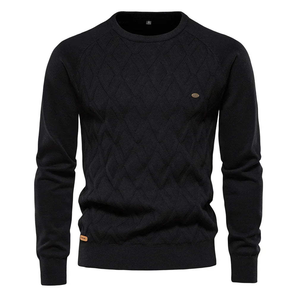 Marvin | Men's Sweater with Diamond Pattern