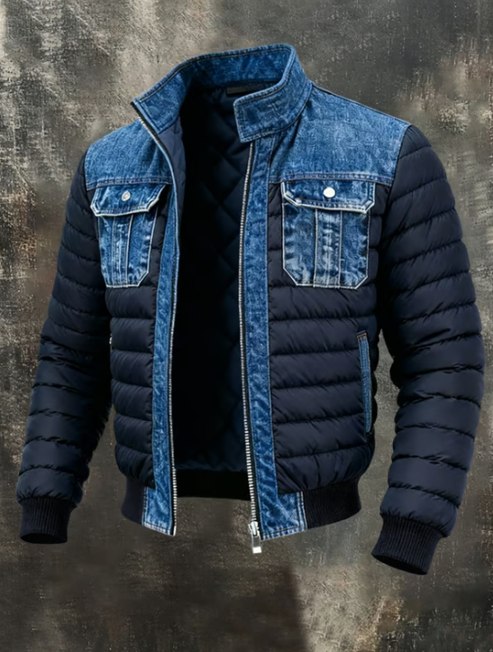 Amos | Hybrid Quilted Denim Jacket