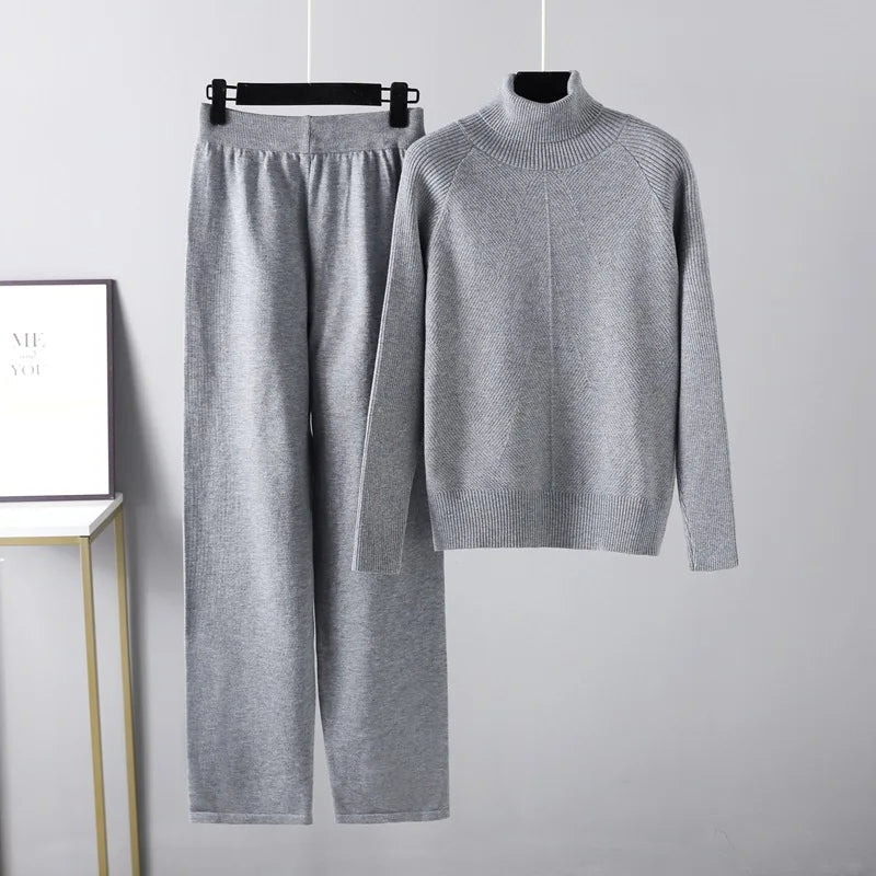 Darevo | Complete Two-Piece Cable Knit Lounge Set